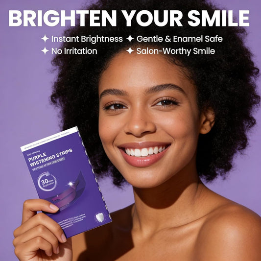 Purple Teeth Whitening Strips | Visible Results in 14 Days | Happy Cart