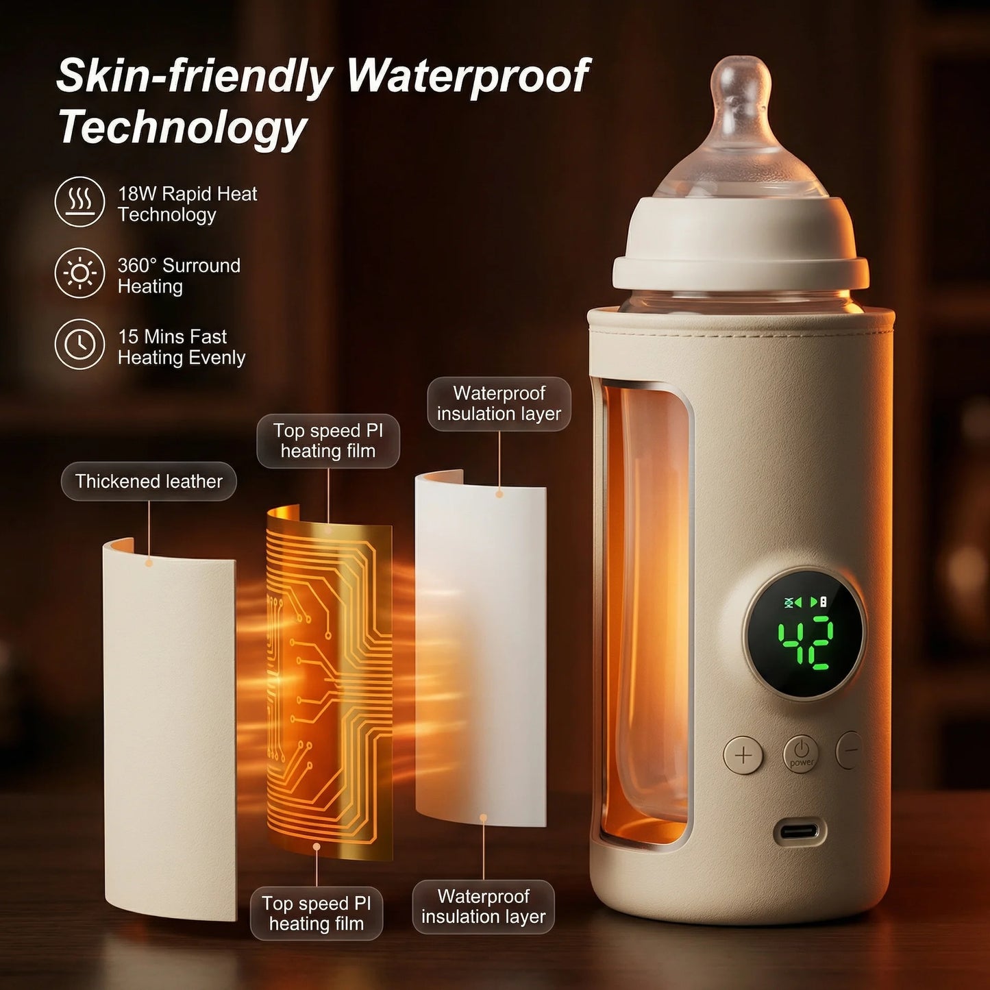 Happycart™ Portable USB Baby Bottle Warmer