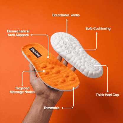 StepEase™ Pro Massage Insoles |  Instant Foot Pain Relief |  Trim-to-Fit | All Day Comfort