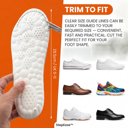 StepEase™ Pro Massage Insoles |  Instant Foot Pain Relief |  Trim-to-Fit | All Day Comfort